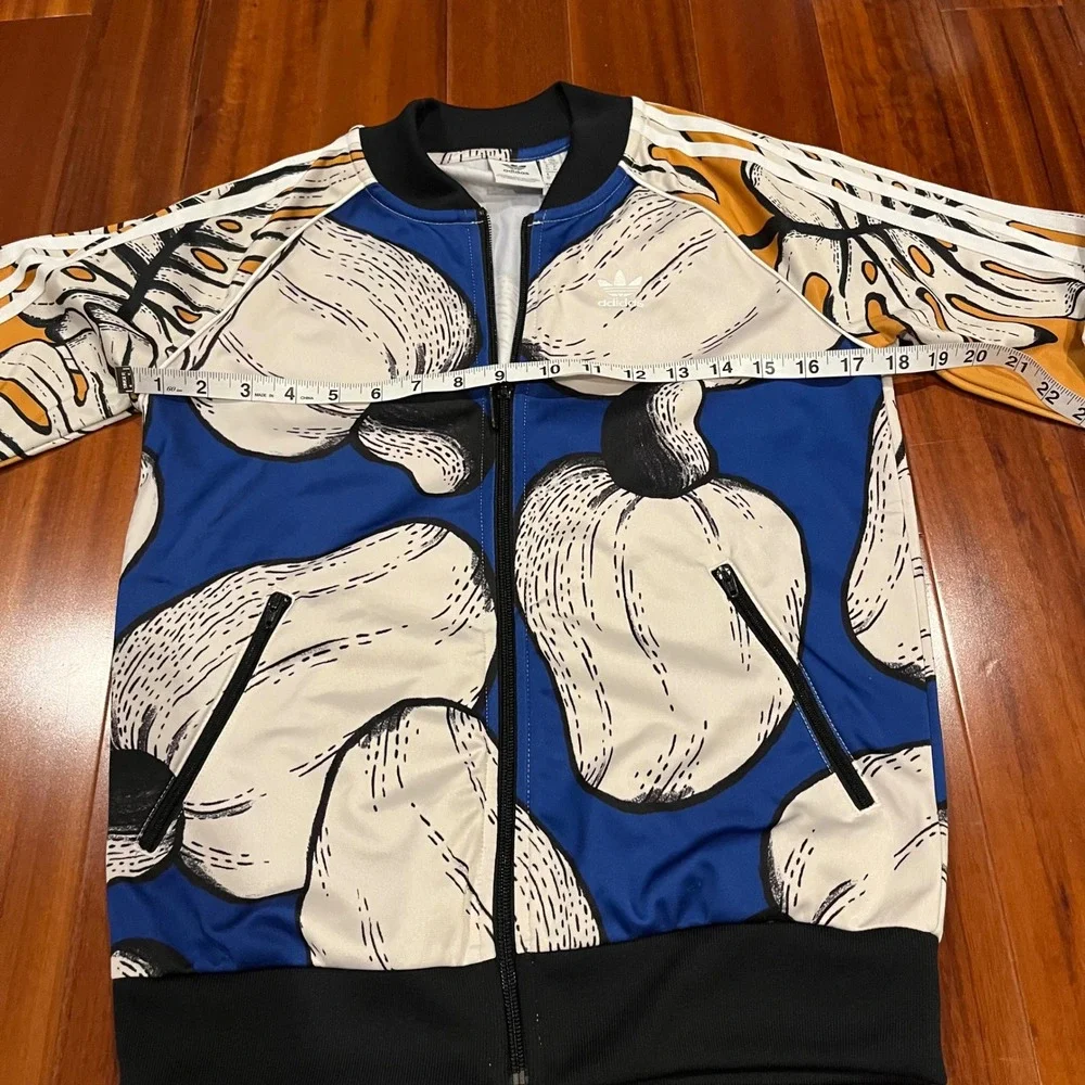 Adidas Farm Rio Jacket Track Athletic Active Blue Palm Leaf Fruit Collab Size XS